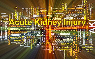 Image showing Acute kidney injury AKI background concept glowing