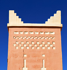 Image showing todra  the history in maroc africa  minaret religion and  blue  