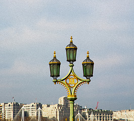 Image showing europe in the sky of london lantern and abstract illumination