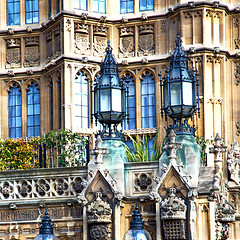 Image showing europe in the wall of london lantern and abstract illumination