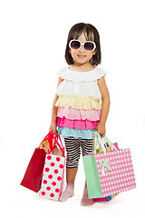 Image showing Asian Kid with shopping bag