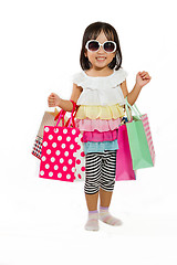 Image showing Asian Kid with shopping bag