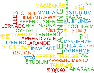 Image showing Learning multilanguage wordcloud background concept