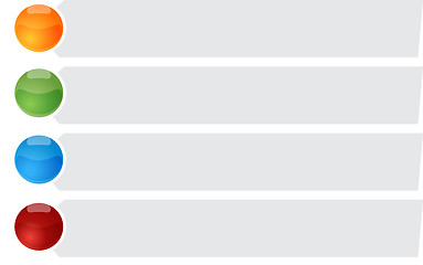 Image showing Four Blank business diagram bullet liet illustration