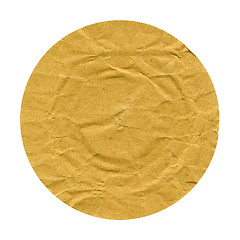 Image showing Round brown paper isolated