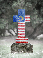 Image showing Gravestone in the cemetery - Malaysia