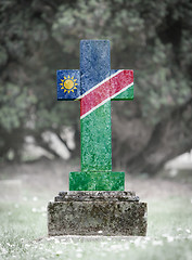 Image showing Gravestone in the cemetery - Namibia