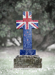 Image showing Gravestone in the cemetery - New Zealand