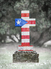 Image showing Gravestone in the cemetery - Puerto Rico
