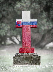 Image showing Gravestone in the cemetery - Slovakia