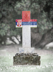 Image showing Gravestone in the cemetery - Serbia