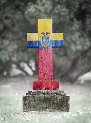 Image showing Gravestone in the cemetery - Ecuador