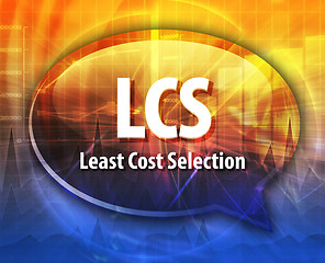 Image showing LCS acronym word speech bubble illustration