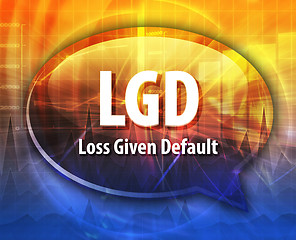 Image showing LGD acronym word speech bubble illustration