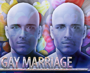 Image showing Gay marriage Abstract concept digital illustration