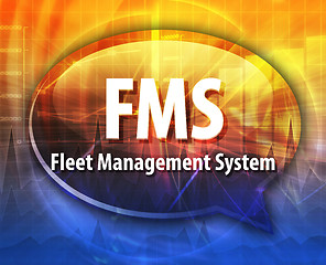 Image showing FMS acronym word speech bubble illustration