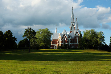 Image showing Lutheran Church of neo-Gothic architecture