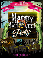 Image showing Invitation to zombie party. EPS 10