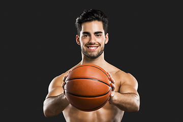 Image showing Handsome basketball player