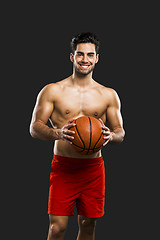 Image showing Handsome basketball player