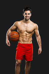 Image showing Handsome basketball player