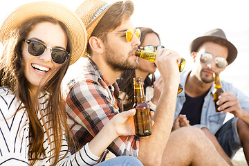 Image showing Summer is better with a cold beer