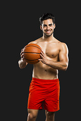 Image showing Handsome basketball player