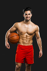 Image showing Handsome basketball player