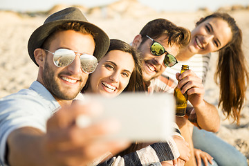 Image showing A selfie with the friends