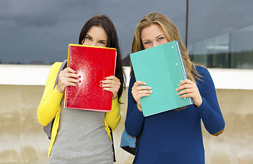 Image showing Happy students