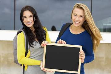 Image showing Happy students