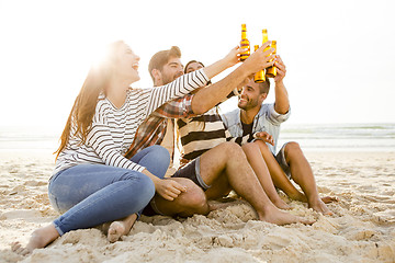 Image showing Summer is better with a cold beer