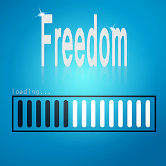 Image showing Freedom blue loading bar