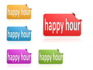 Image showing Label set happy hour