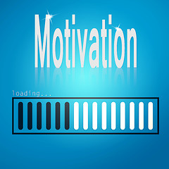 Image showing Motivation blue loading bar