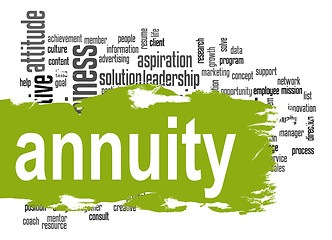 Image showing Annuity word cloud with green banner