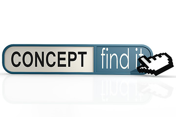 Image showing Concept word on the blue find it banner