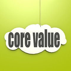 Image showing White cloud with core value