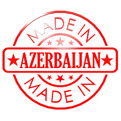 Image showing Made in Azerbaijan red seal