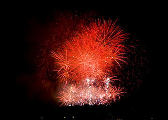 Image showing Fireworks Lighting up the Sky