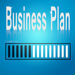 Image showing Business plan blue loading bar