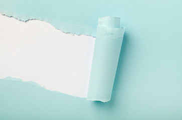 Image showing Torn colored paper