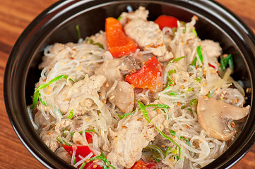 Image showing noodles with chicken