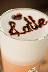 Image showing latte closeup