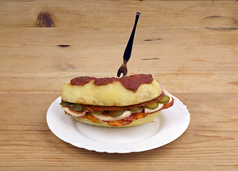 Image showing Stuffed Baked Potato sandwich