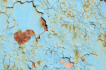 Image showing Blue Grunge Metal Texture Background