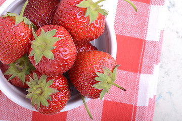 Image showing Fresh ripe perfect strawberry - health food 