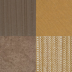 Image showing Set of brown vinyl samples