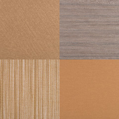 Image showing Set of brown vinyl samples