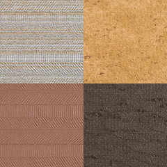 Image showing Set of brown vinyl samples